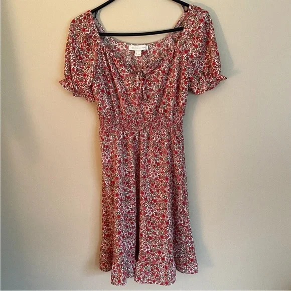 Monteau | Dresses | Monteau Los Angeles Womens Short Sleeve Floral Dress  Size S | Poshmark